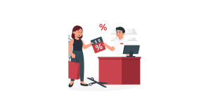Illustration achat en boutique avec remise – Programme fidélité Agadir Vapes