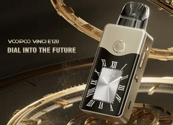 VooPoo Vinci E120 Kit Pod System – design moderne avec écran TFT 2.44 pouces et style horloge