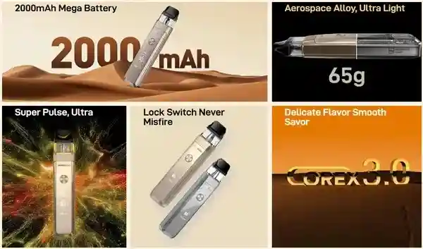 Vaporesso Xros Pro 2 Kit Pod – batterie 2000 mAh, technologie COREX 3.0 et design ultra-léger