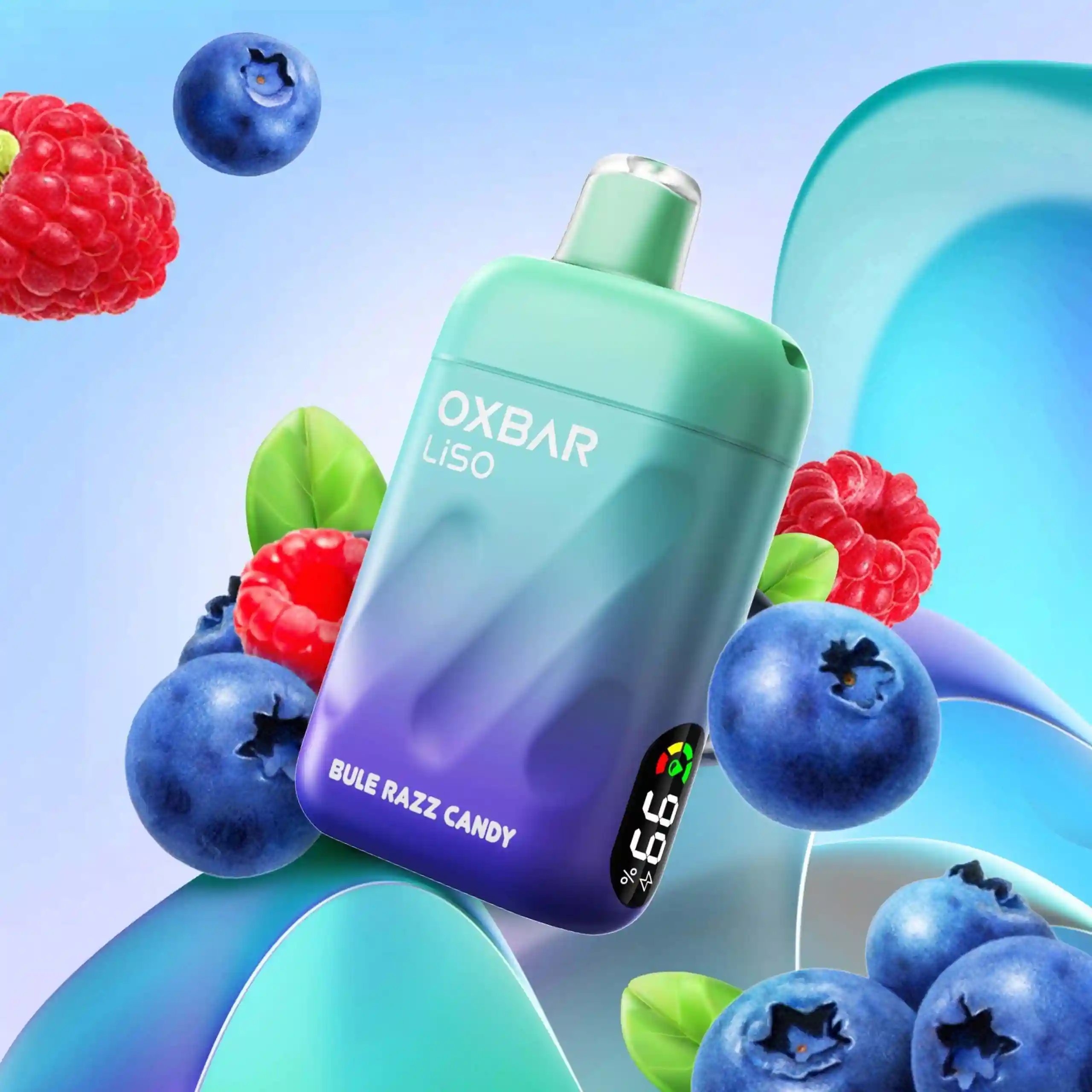 E-cigarette jetable Oxbar Liso 28K Puffs 5 % saveur Blue Razz Candy – Vape sucrée et fruitée longue durée au Maroc