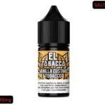 El Tobacco Salt – Vanilla Custard Tobacco E-liquide 30ml 35mg sel de nicotine saveur crème vanille et tabac blond américain