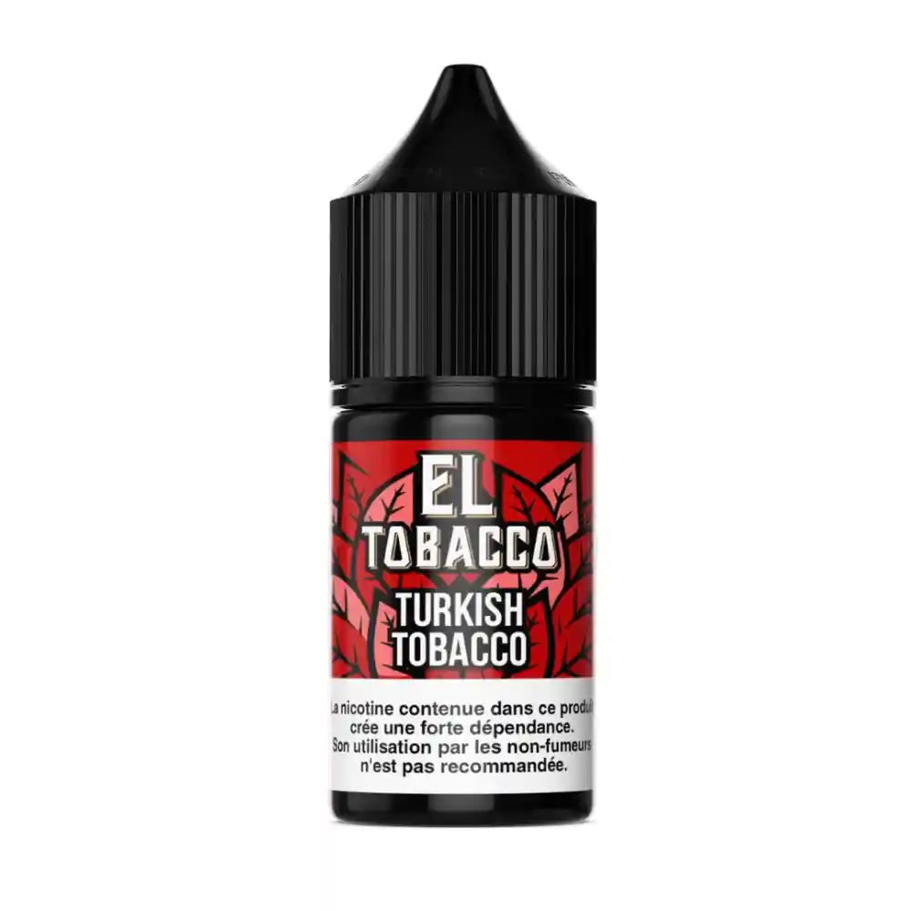 Bouteille de El Tobacco – Turkish Tobacco E-liquide 30ml 6mg, arôme tabac turc intense et miel doux