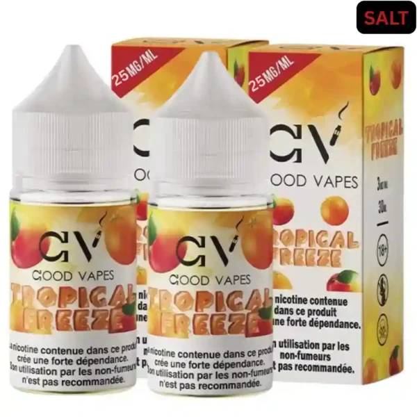 Good Vapes Salt – Tropical Freeze E-liquide 30ml flacons de e-liquide sels de nicotine saveur mangue orange et menthe glacée