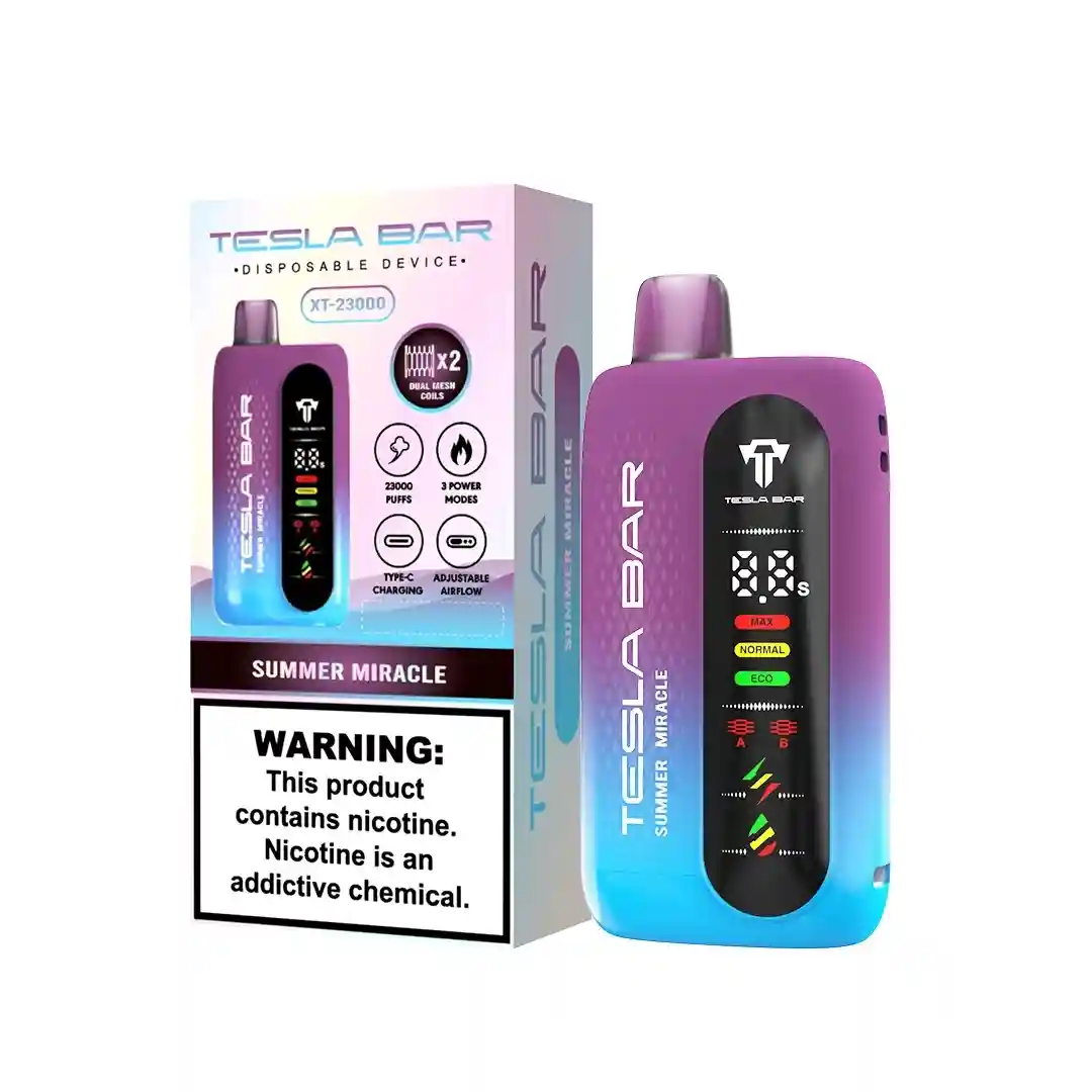 Tesla Bar XT23000 Puff Summer Miracle e-cigarette jetable 23000 bouffées 5 % nicotine