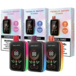 E-Cigarette Jetable Tesla Bar XT25000 – 2% nicotine, pod rechargeable avec écran LED et saveurs fruitées, disponible chez Agadir Vapes à Agadir Maroc