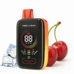 E-Cigarette Jetable Tesla Bar XT25000 Cherry Bomb – 2% nicotine, saveur cerise sucrée et glacée, disponible chez Agadir Vapes à Agadir Maroc