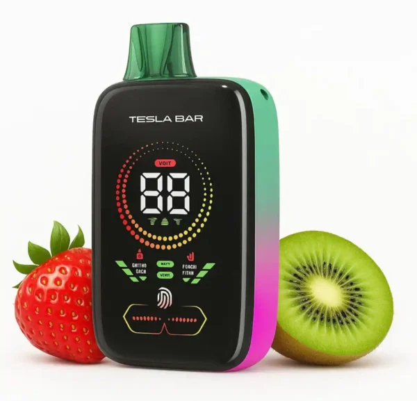 E-Cigarette Jetable Tesla Bar XT25000 Strawberry Kiwi – 2% nicotine, saveur fraise kiwi fruitée, disponible chez Agadir Vapes à Agadir Maroc