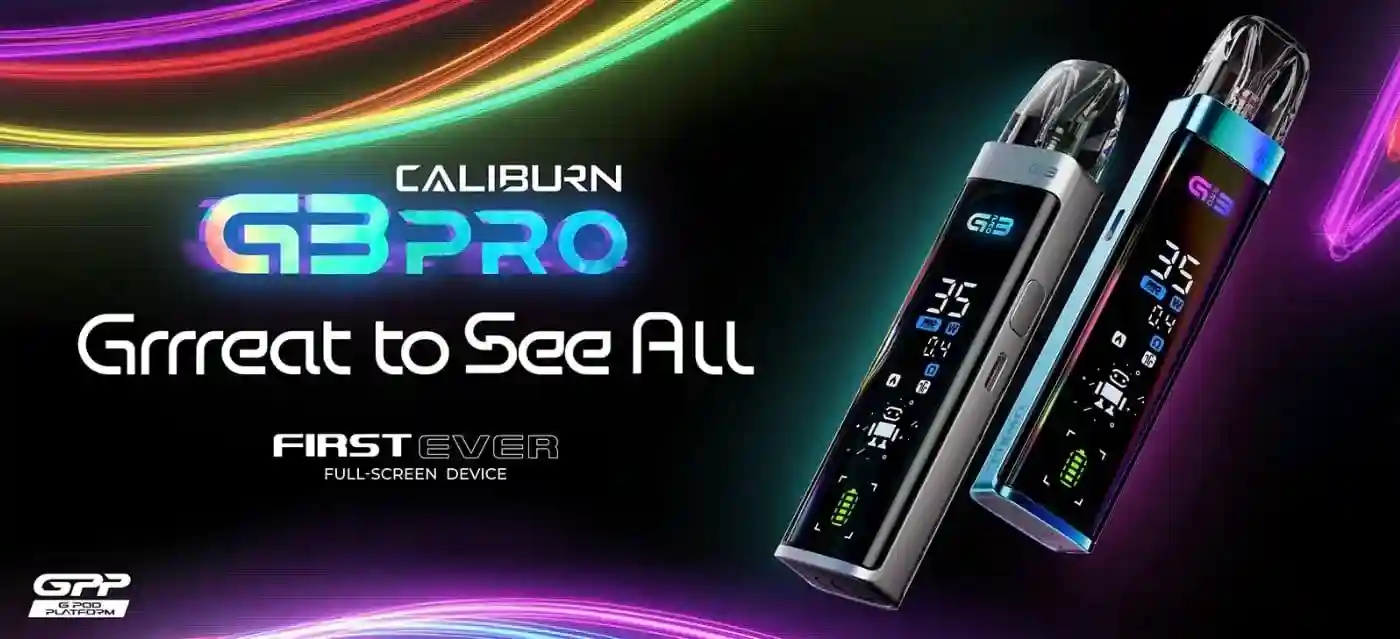 Uwell Caliburn G3 Pro Pod Vape Kit – premier pod full screen avec affichage dynamique