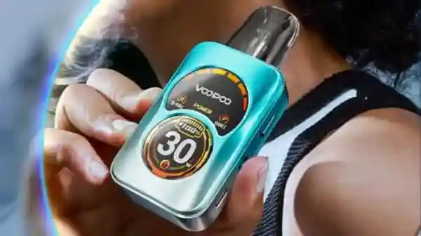 VooPoo Argus A Pod System Kit couleur Azure Blue avec double écran OLED et puissance 30W