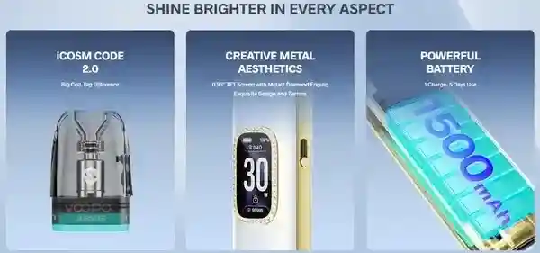 VooPoo Argus G3 Pod System Kit – iCOSM Code, Metal Design et Batterie Puissante
