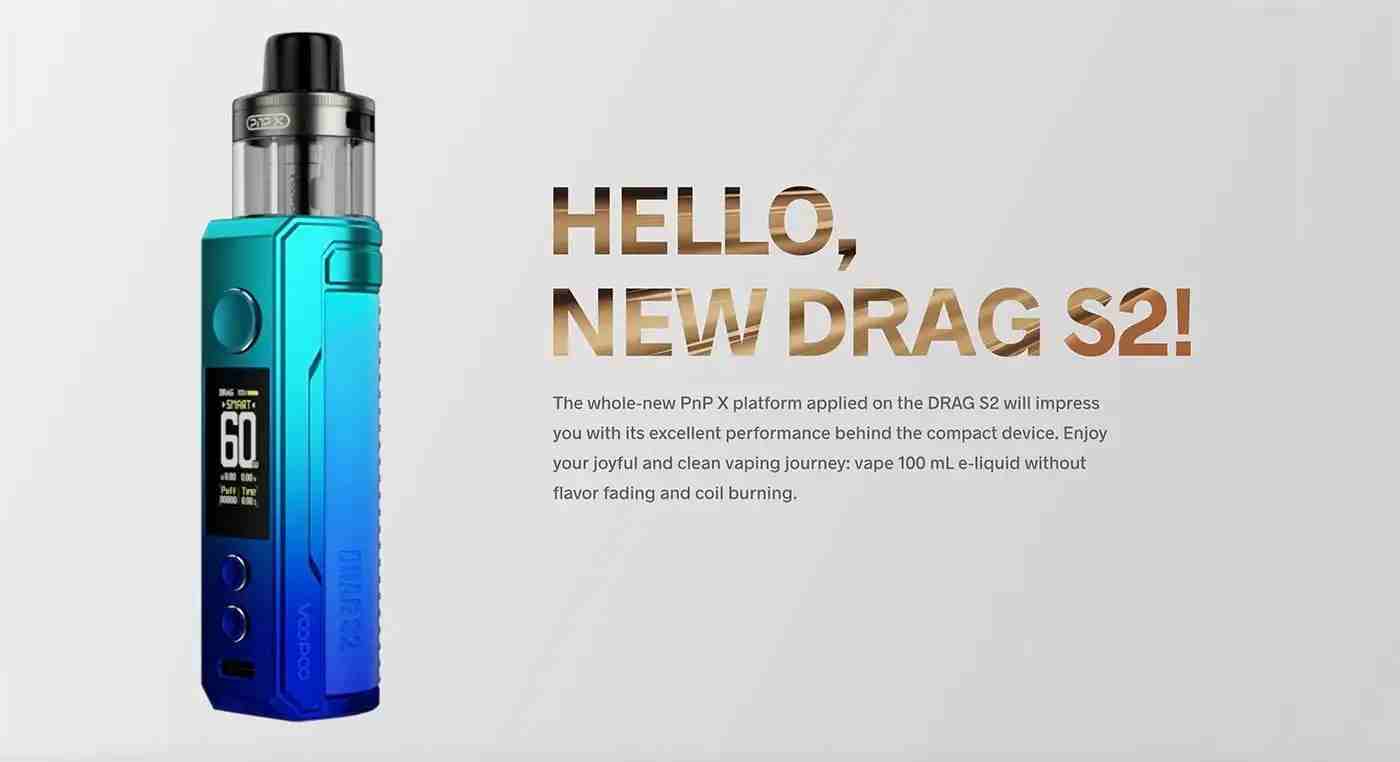 VooPoo Drag S2 Pod System Kit – Nouvelle génération avec technologie PnP X