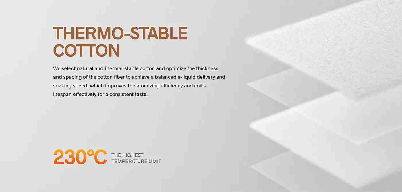 Coton thermo-stable utilisé dans la VooPoo PnP X Résistance de Rechange
