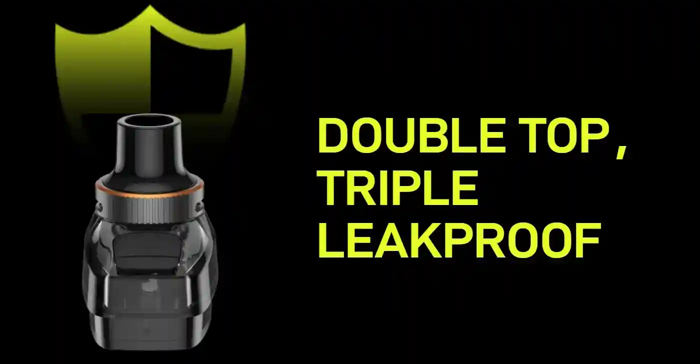 Vaporesso Armour G Pod Kit – Cartouche anti-fuite à double ouverture et triple protection