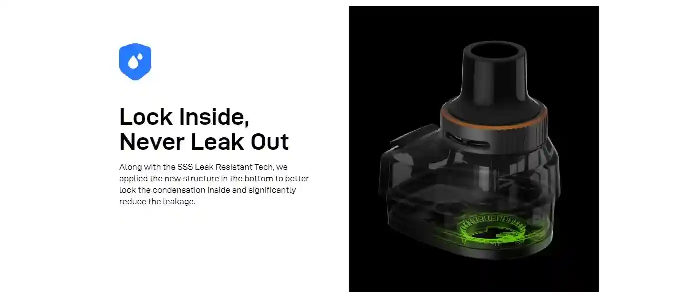 Vaporesso Armour G Pod Kit – Technologie anti-fuite SSS et conception hermétique