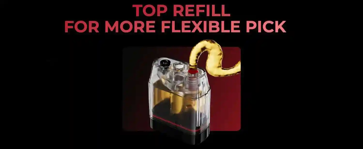 Système top-fill de la Cartouche Pod Uwell Caliburn G3 pour un remplissage facile et propre