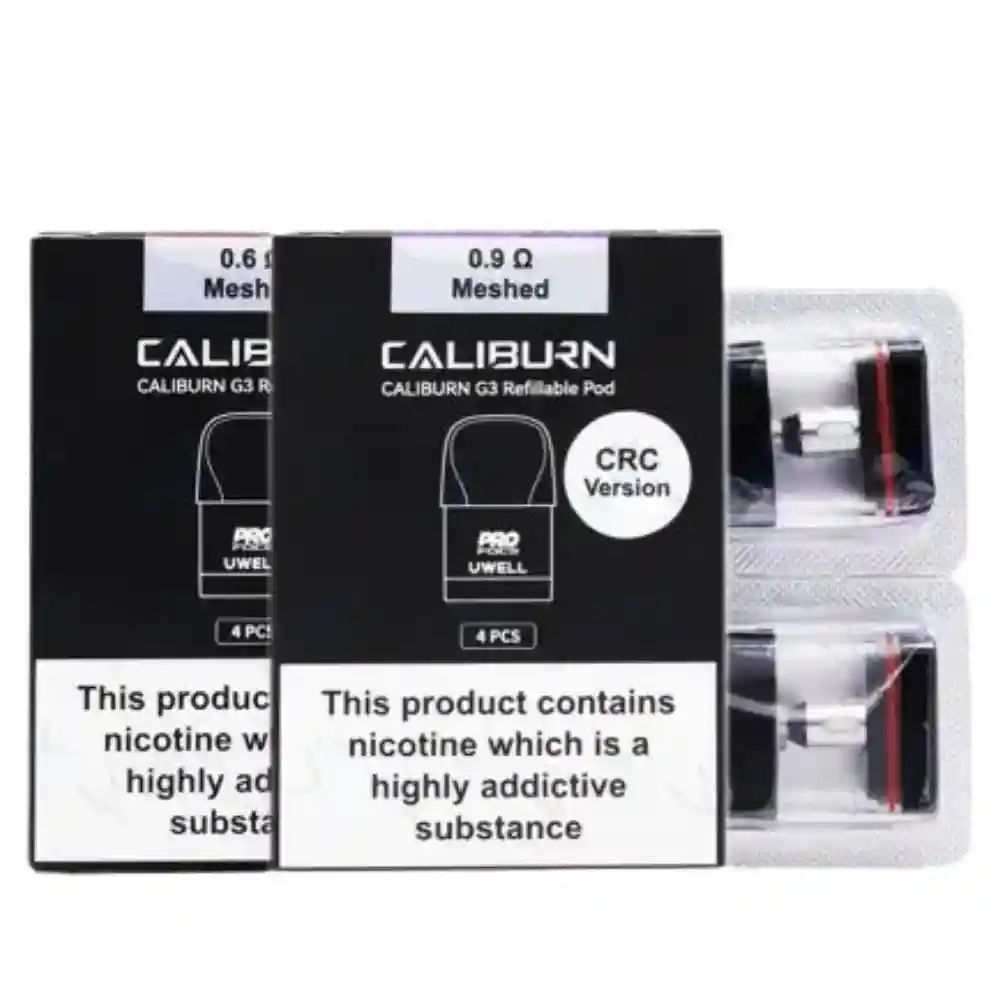 Boîtes de Cartouches Pod Uwell Caliburn G3 CRC avec pods de remplacement meshed
