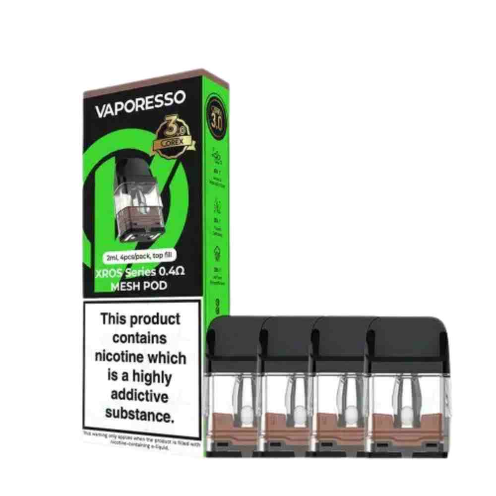 Cartouche Pod Vaporesso XROS COREX 3.0 – 0.4 Ohm Mesh pour une vapeur dense et savoureuse