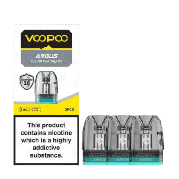 Cartouche Pod VooPoo Argus Top-Fill V2 0.7 Ω – Pod 2 ml pour vape équilibrée