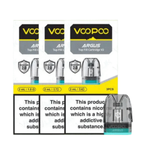 Cartouche Pod VooPoo Argus Top-Fill V2 – Pack de 3 pods 2 ml résistances intégrées