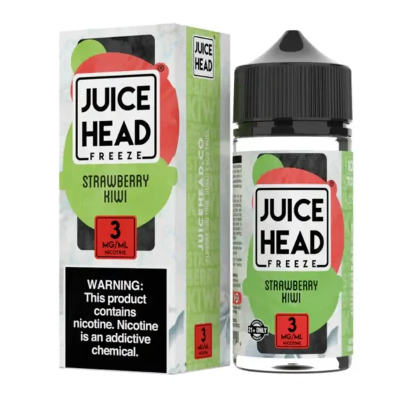Juice Head Freeze – Strawberry Kiwi 100ML E-Liquid 3 mg bouteille et emballage