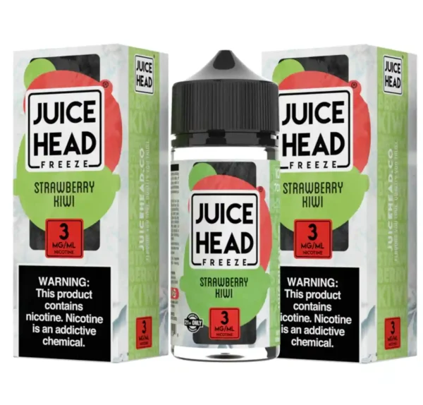 Juice Head Freeze – Strawberry Kiwi 100ML E-Liquid bouteille et emballage