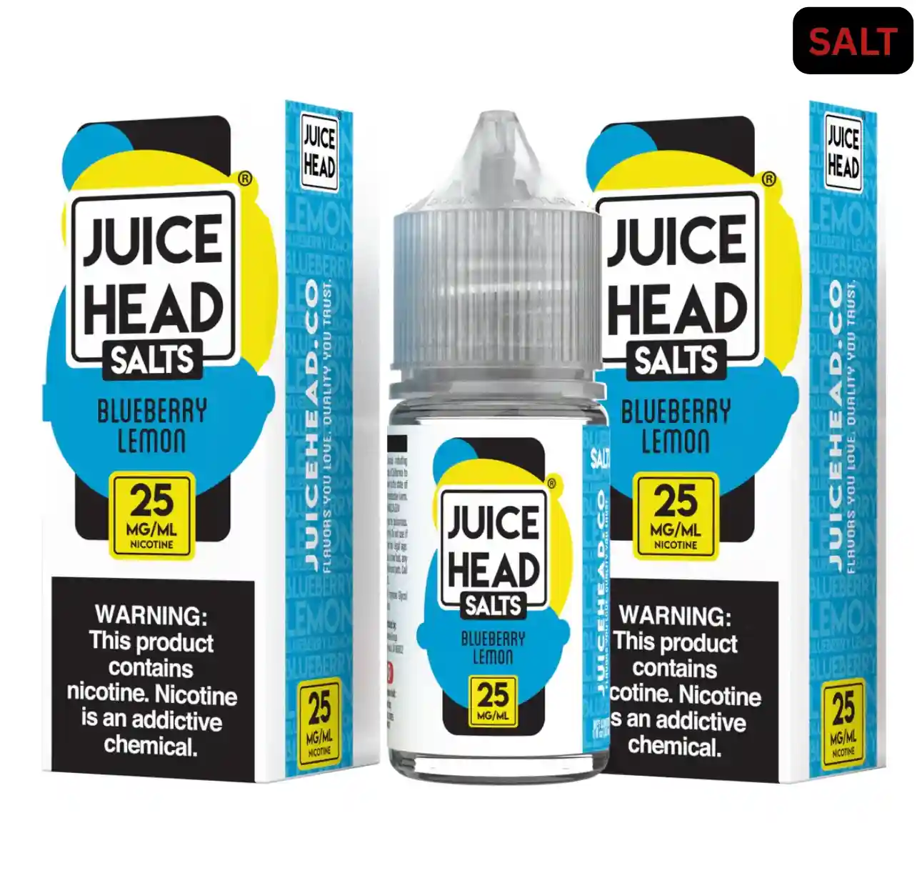 Juice Head SALTS – Blueberry Lemon 30ML e-liquide aux sels de nicotine avec saveurs myrtille citron