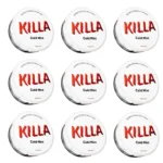 KILLA Cold Mint 16mg Nicotine Pouche pack de 10 boîtes présenté en grille