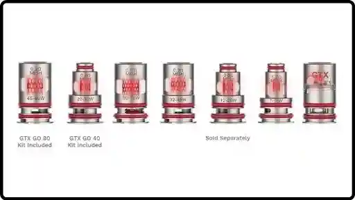 Coils compatibles Vaporesso GTX GO 40 Kit et GTX GO 80 avec différentes résistances