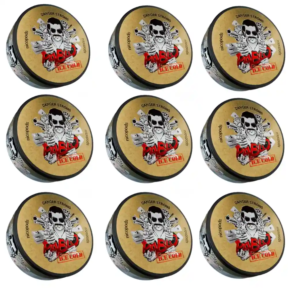 PABLO Ice Cold 30mg Nicotine Pouche 10 pièces – lot de 10 boîtes fortes