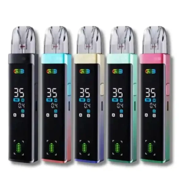 Uwell Caliburn G3 Pro Pod Vape Kit – cinq couleurs disponibles : Noir, Bleu, Doré, Vert et Rose