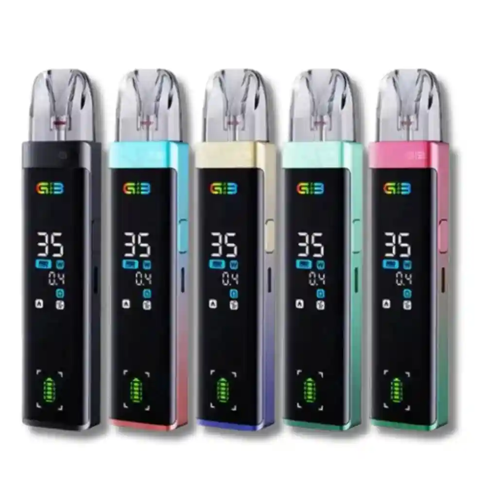 Uwell Caliburn G3 Pro Pod Vape Kit – cinq couleurs disponibles : Noir, Bleu, Doré, Vert et Rose