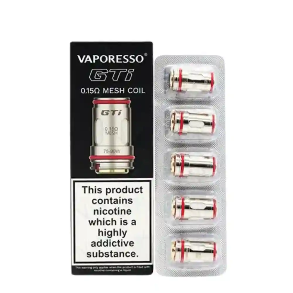Vaporesso GTi Résistance de Rechange 0.15 Ω – Pack de 5 résistances Mesh DTL