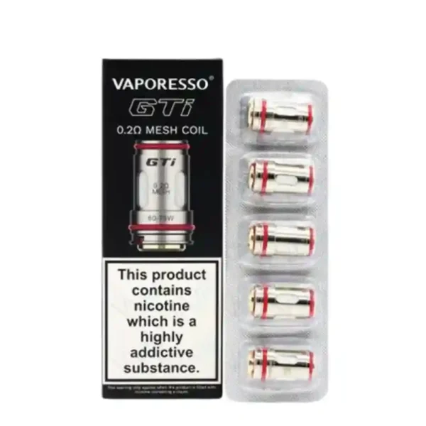 Vaporesso GTi Résistance de Rechange 0.2 Ω – Pack de 5 résistances Mesh