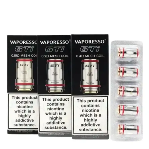 Vaporesso GTi Résistance de Rechange | Packs officiels de 5 résistances mesh