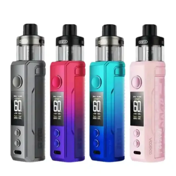 VooPoo Drag S2 Pod System Kit – Différentes couleurs disponibles : Gray Metal, Modern Red, Sky Blue, Glow Pink
