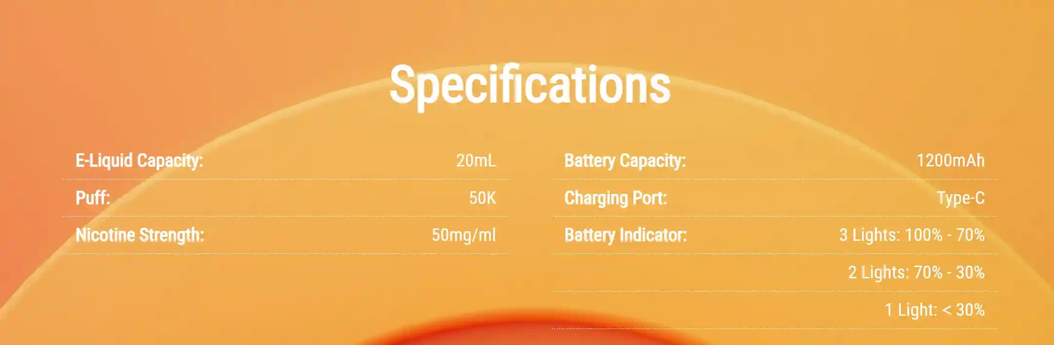 Apus X 50K Puff – E-Cigarette Vape Jetable 5% Nicotine avec spécifications complètes : 20ml, 50 000 puffs, batterie 1200mAh et USB-C