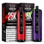 Al Fakher Crown Bar Hypermax 25K Puff Vape Jetable avec emballage officiel et appareils Strawberry Punch et Grape Mint
