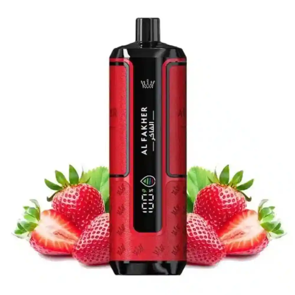 Al Fakher Crown Bar Hypermax 25K Puff Vape Jetable Strawberry Punch avec fraises fraîches et juteuses
