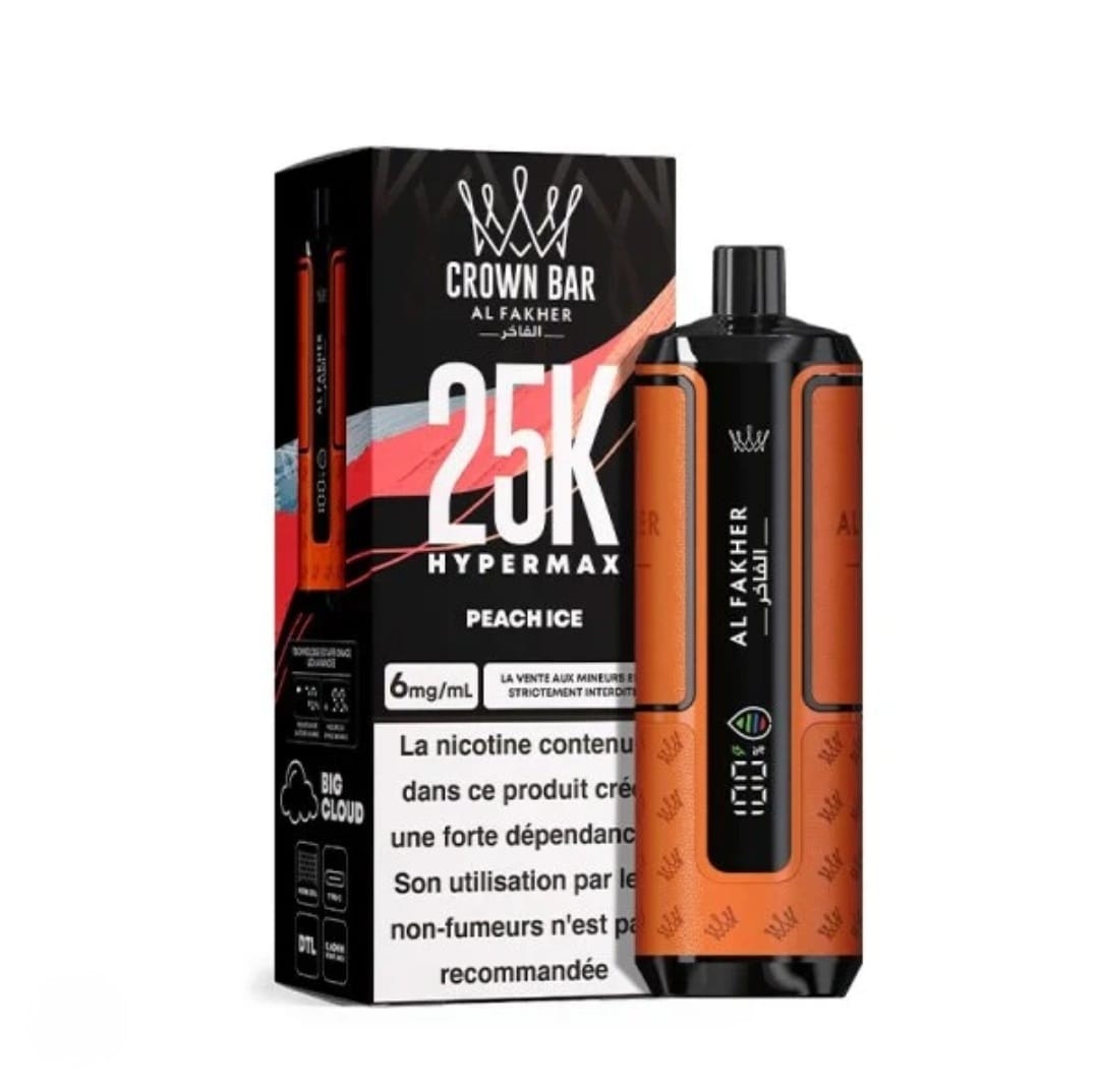 Al Fakher Crown Bar Hypermax 25K Puff Vape Jetable | Agadir Vapes